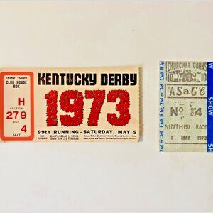 Kentucky Derby 1973 Ticket and Betting Stub | Secretariat | UNCASHED SHOW WINNER